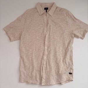Good Man Brand Light Tan Casual Button Down Shirt